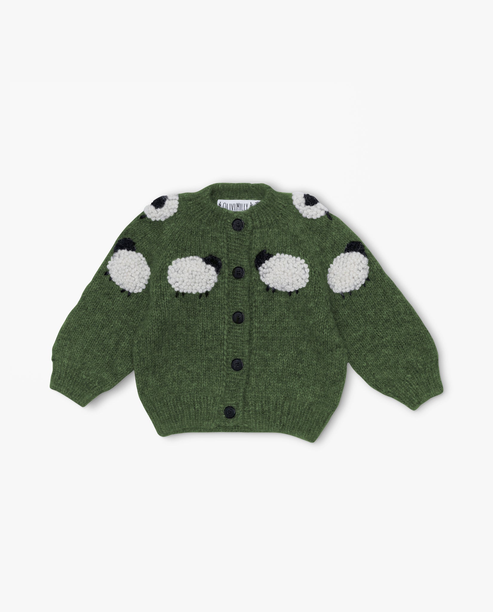 Sheep cardigan | Moss Green