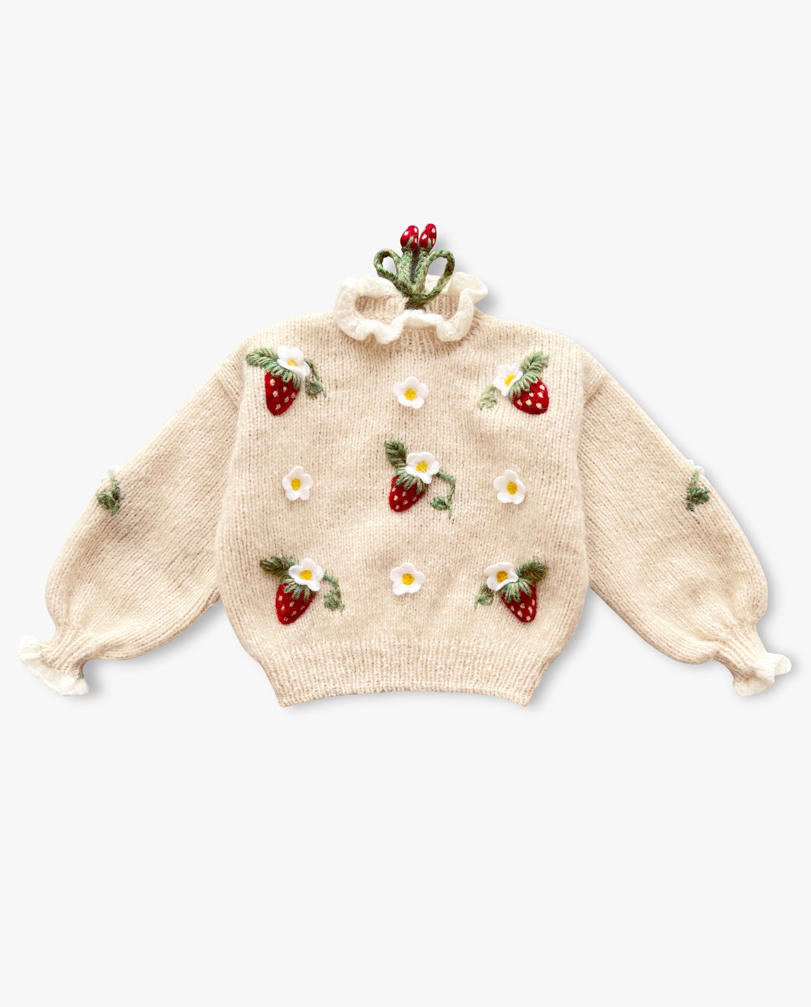 Strawberries Pullover | Wheat