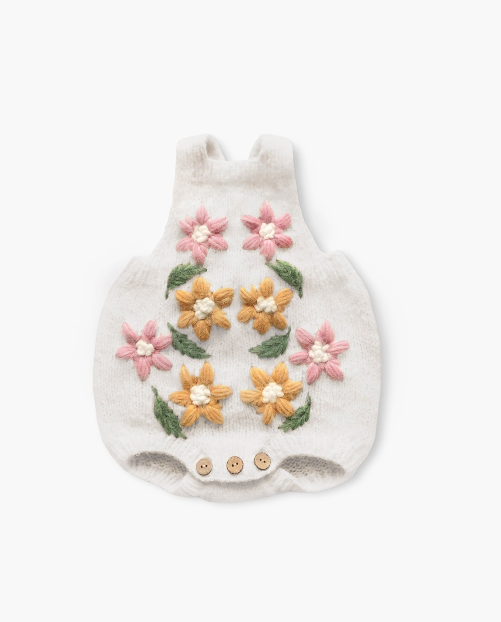Flower Rain romper | off white