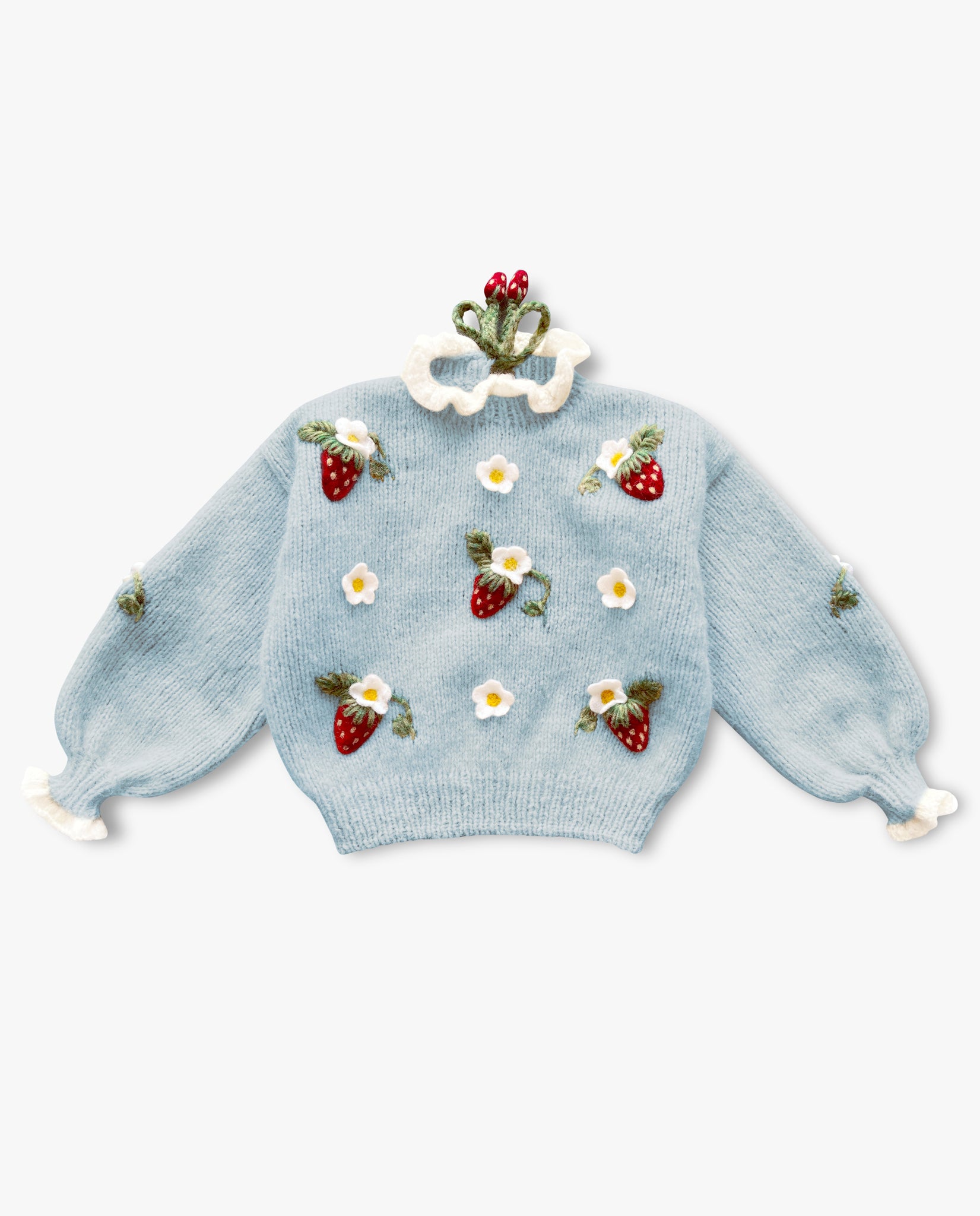 Strawberries Pullover | Blue