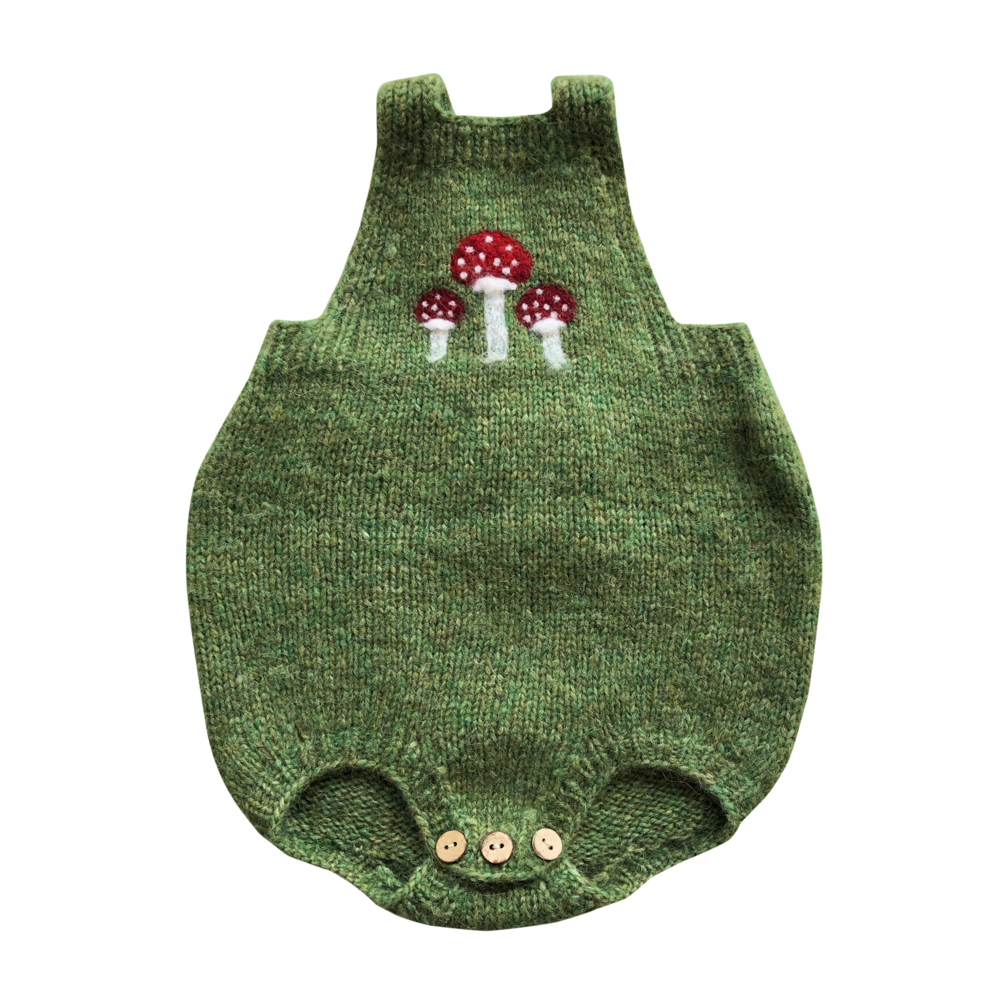 Mushrooms romper | Moss Green