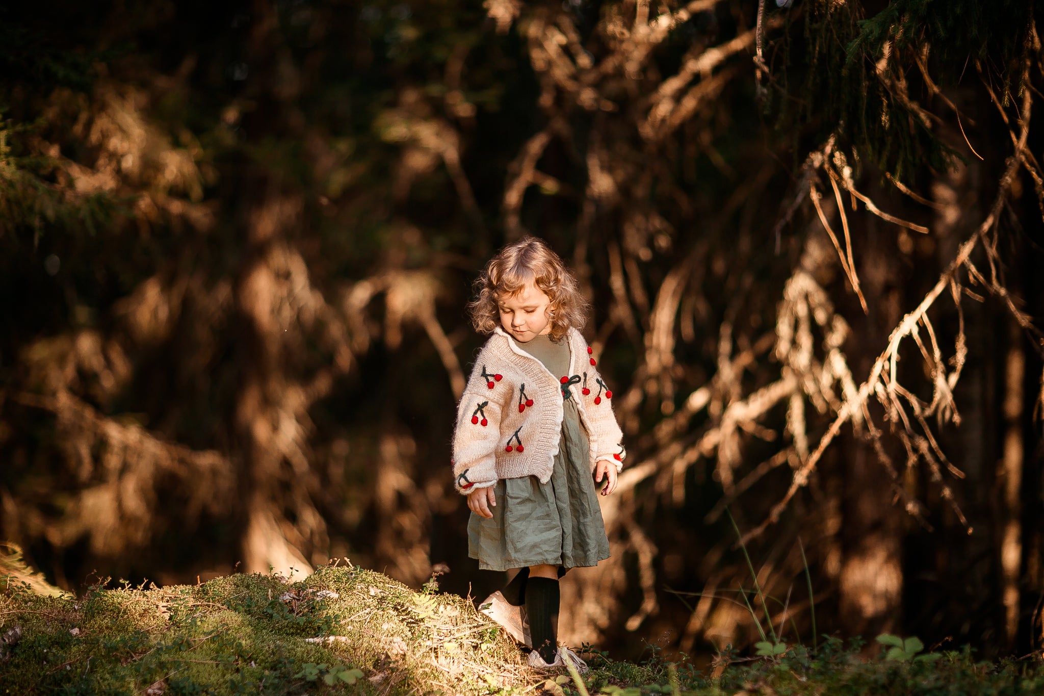 Cherries cardigan | Wheat