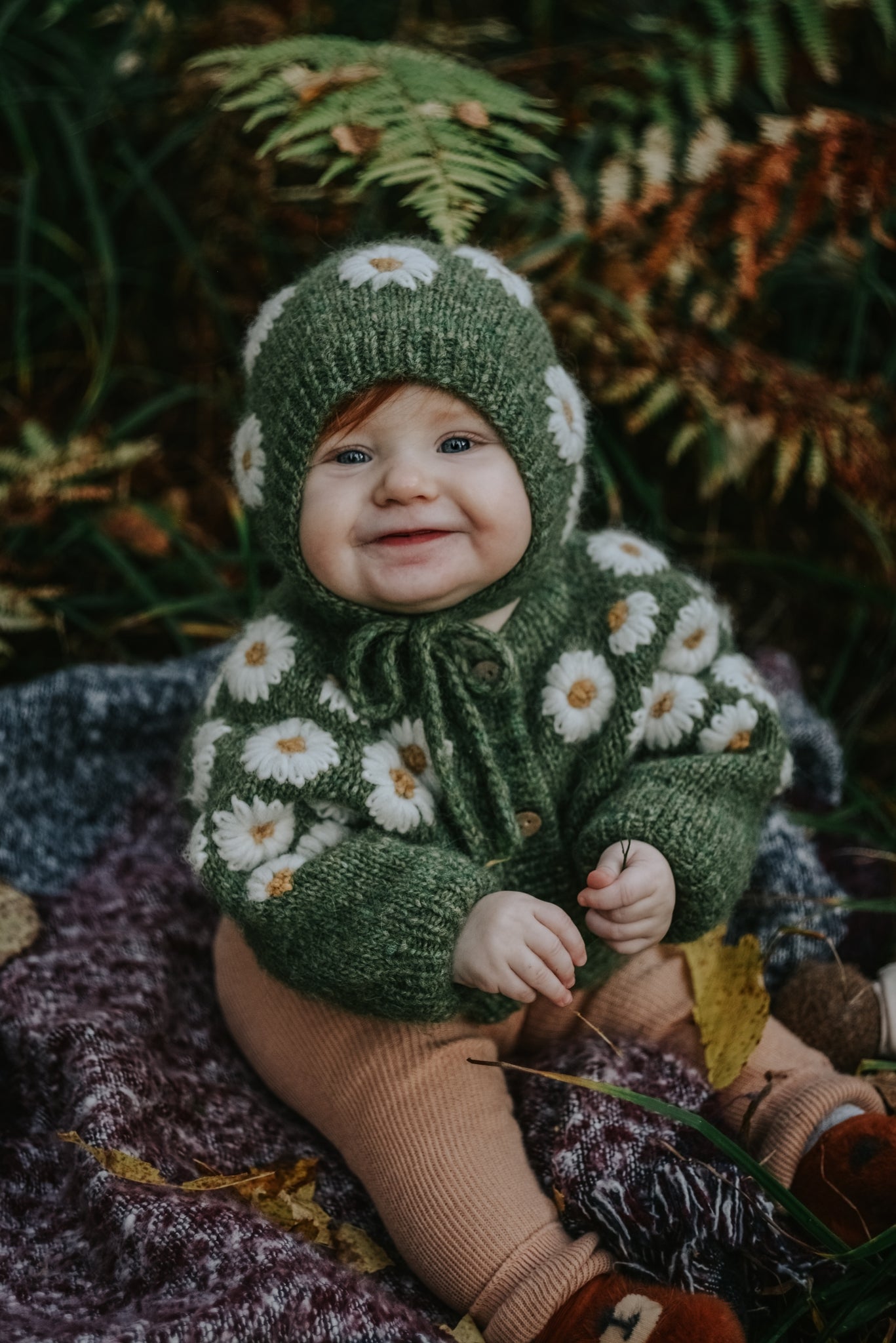 Chamomiles cardigan | Moss Green