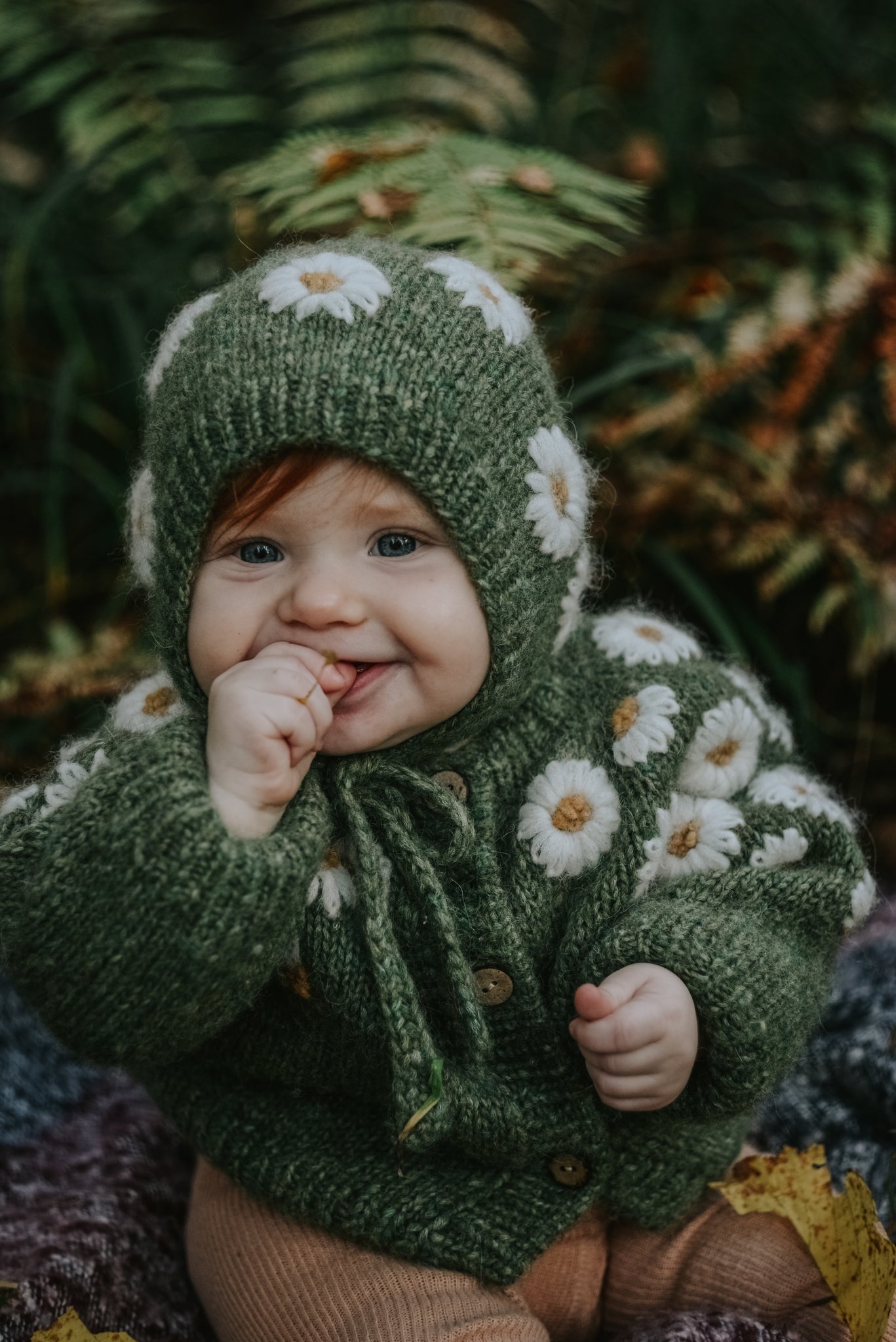 Chamomile bonnet | Moss Green
