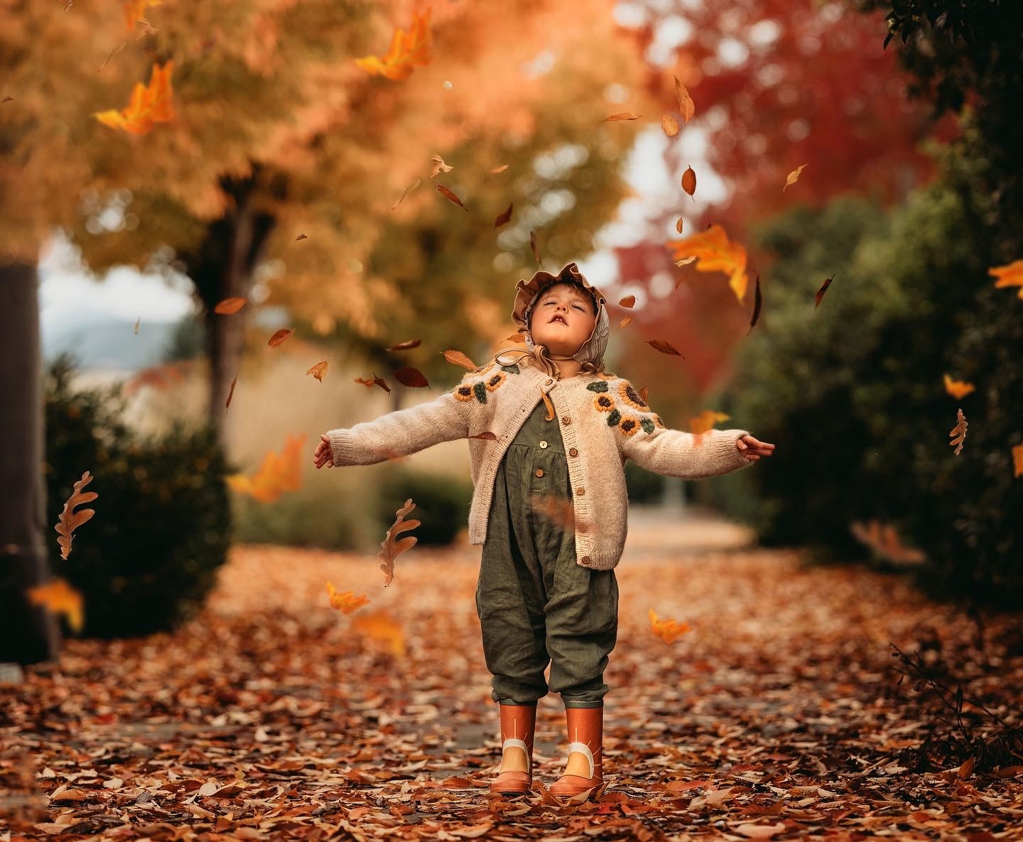 Sunflowers cardigan | Wheat
