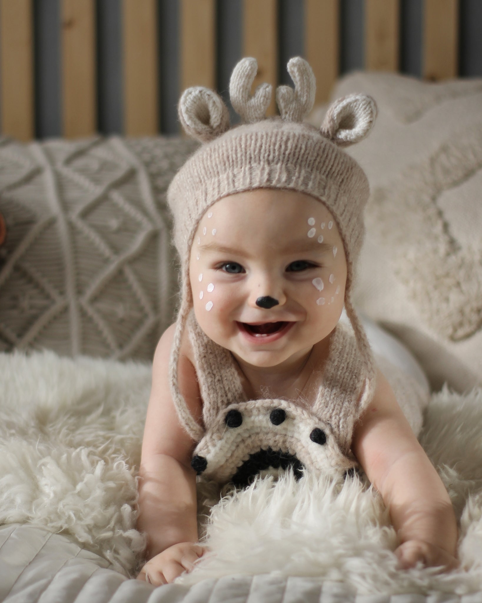 Deer hat with lining |wheat| in stock (3-5y)