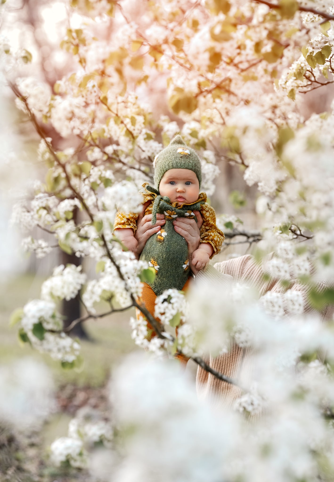 Bee romper | Moss Green | In Stock (0-3 mon)