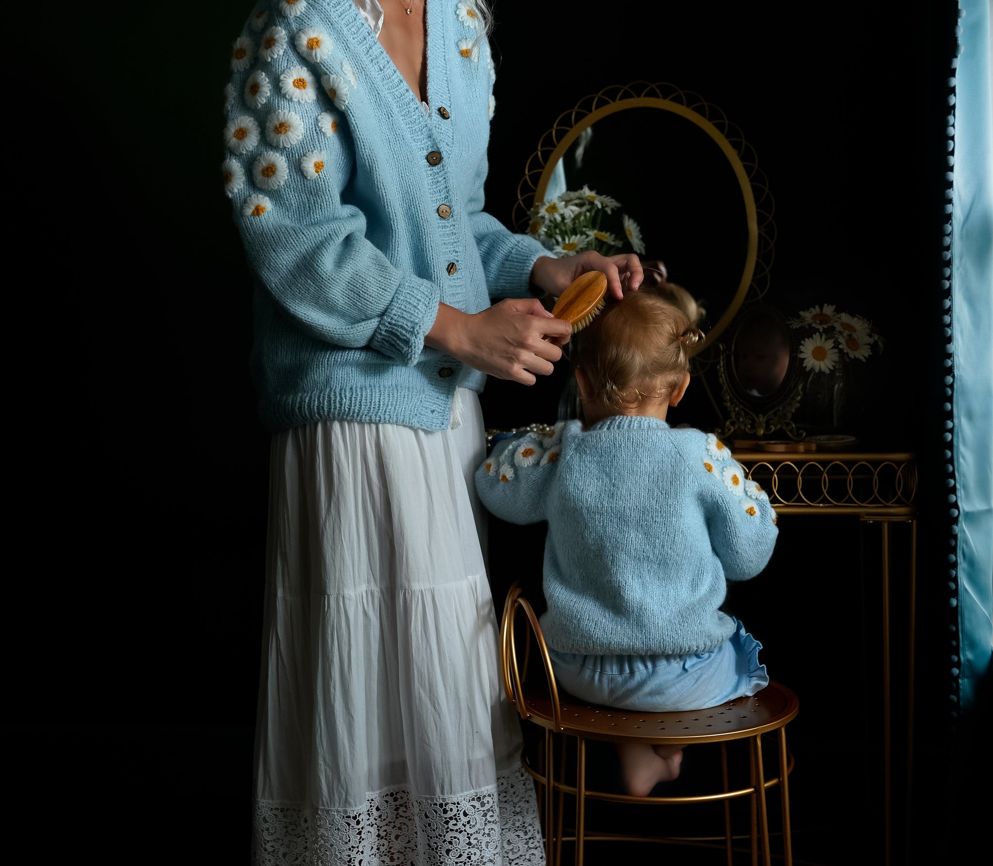 Adult Chamomile cardigan | Blue