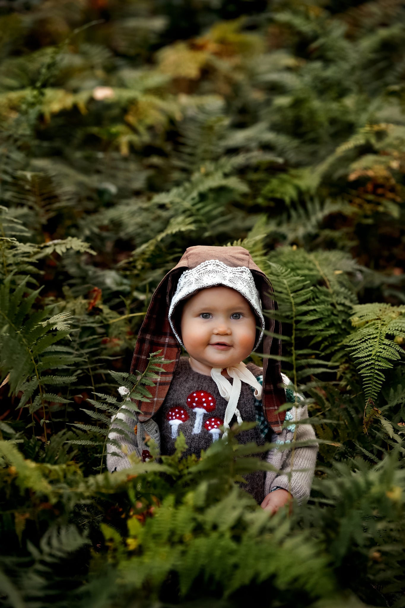 Mushrooms romper | Brown