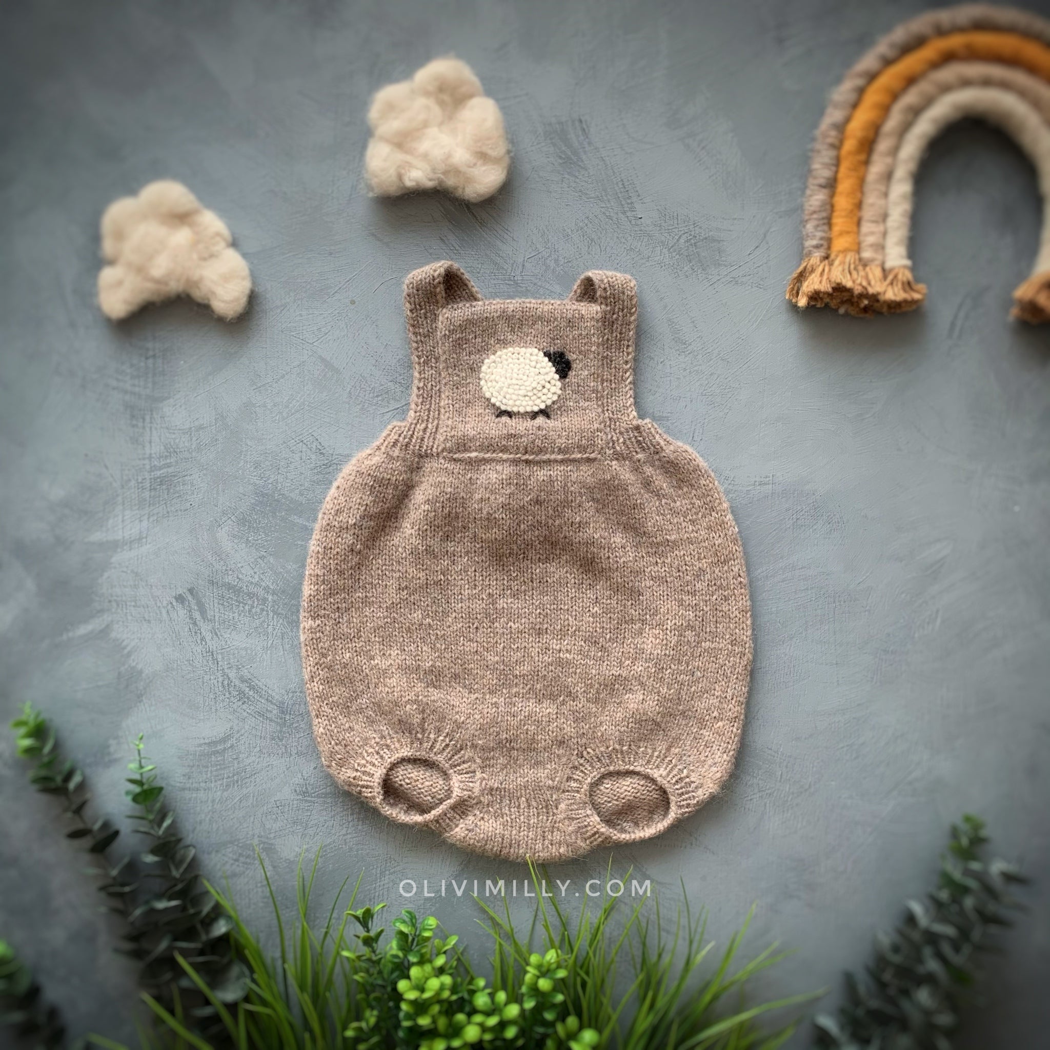 Sheeps romper | Beigebrown