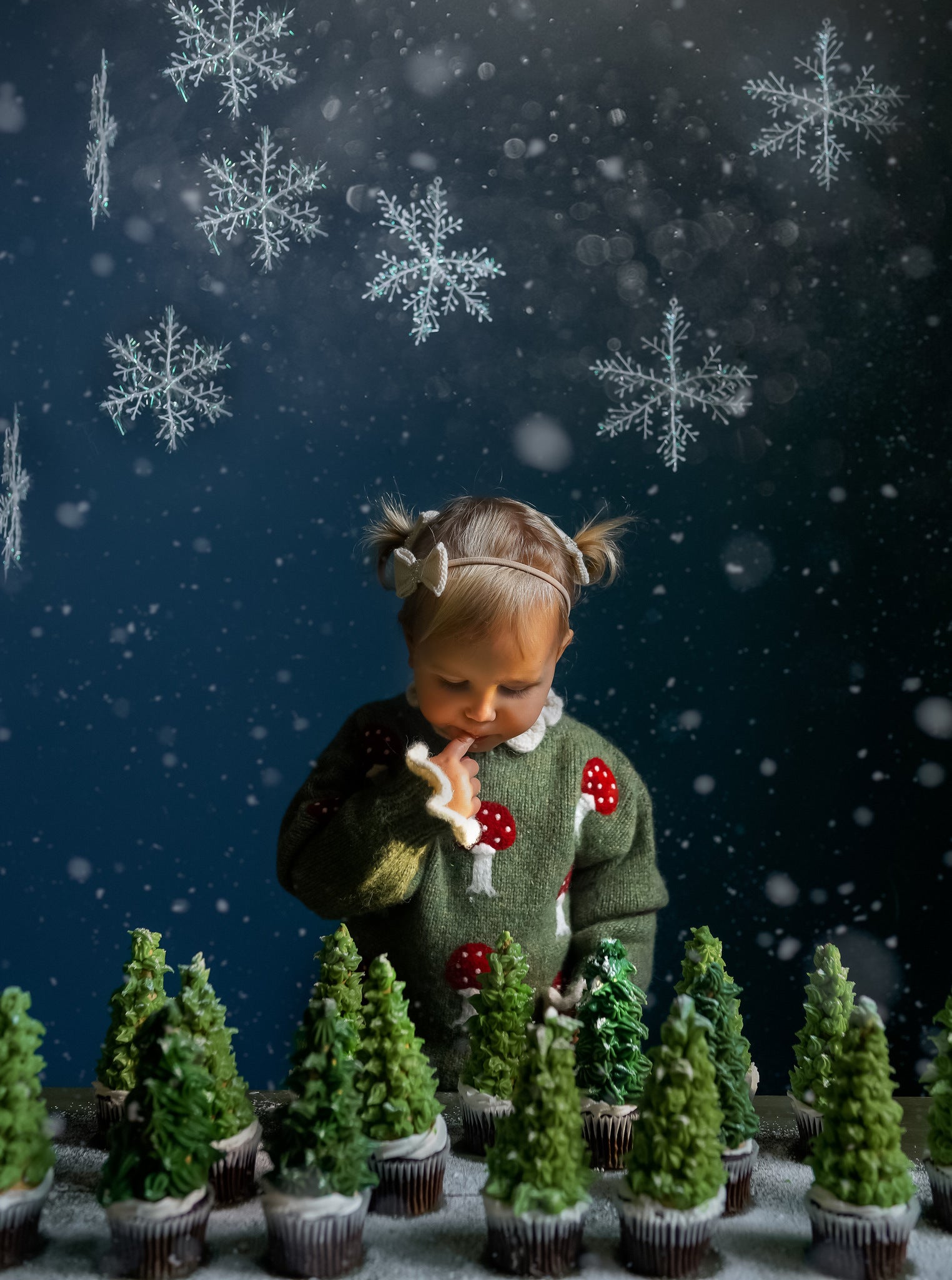 Mushrooms pullover | Moss Green | In Stock (4-5 y)