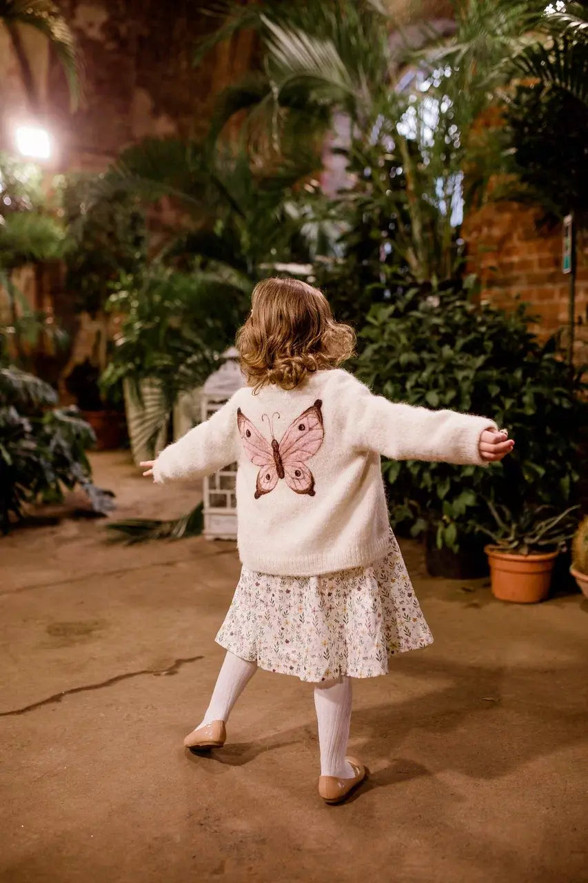 Butterflies cardigan | off white
