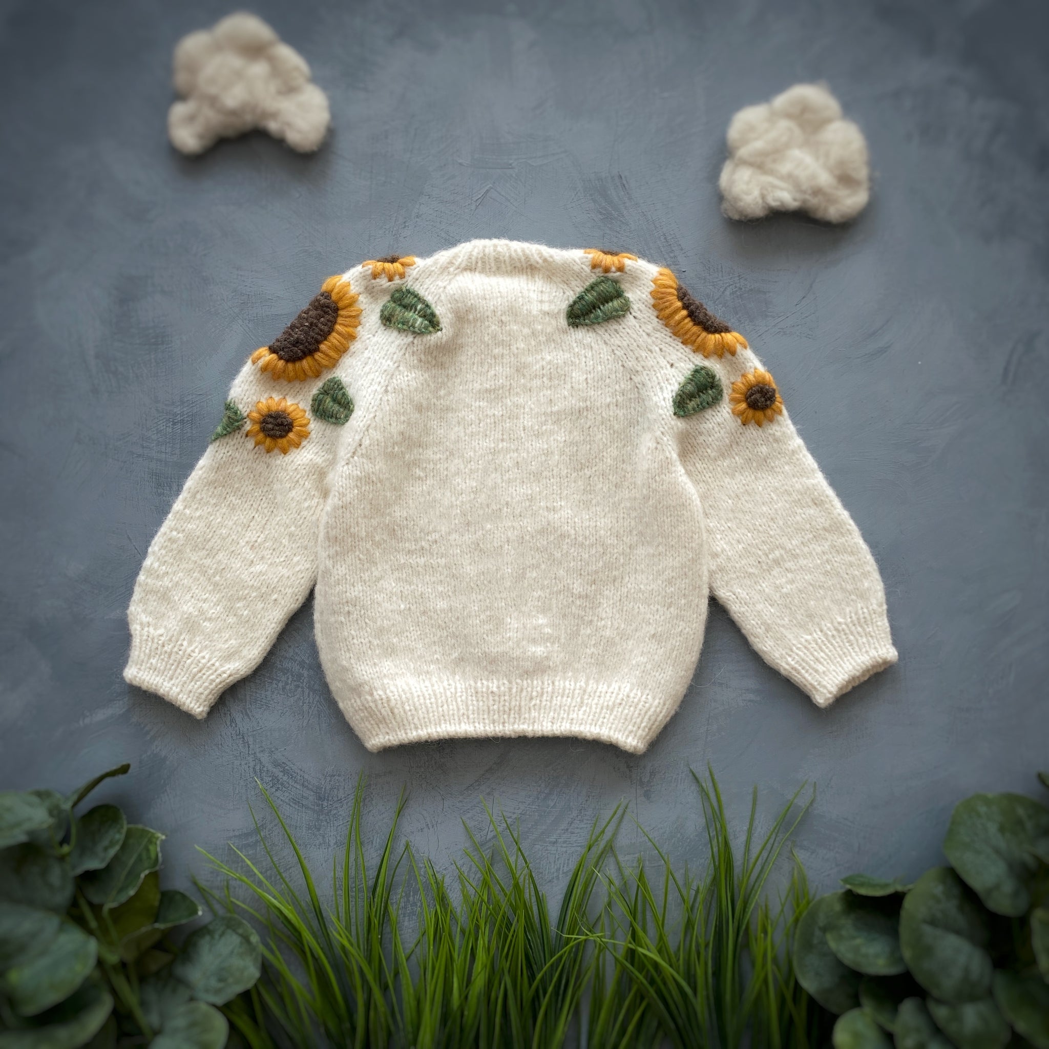 Sunflowers cardigan | Off white