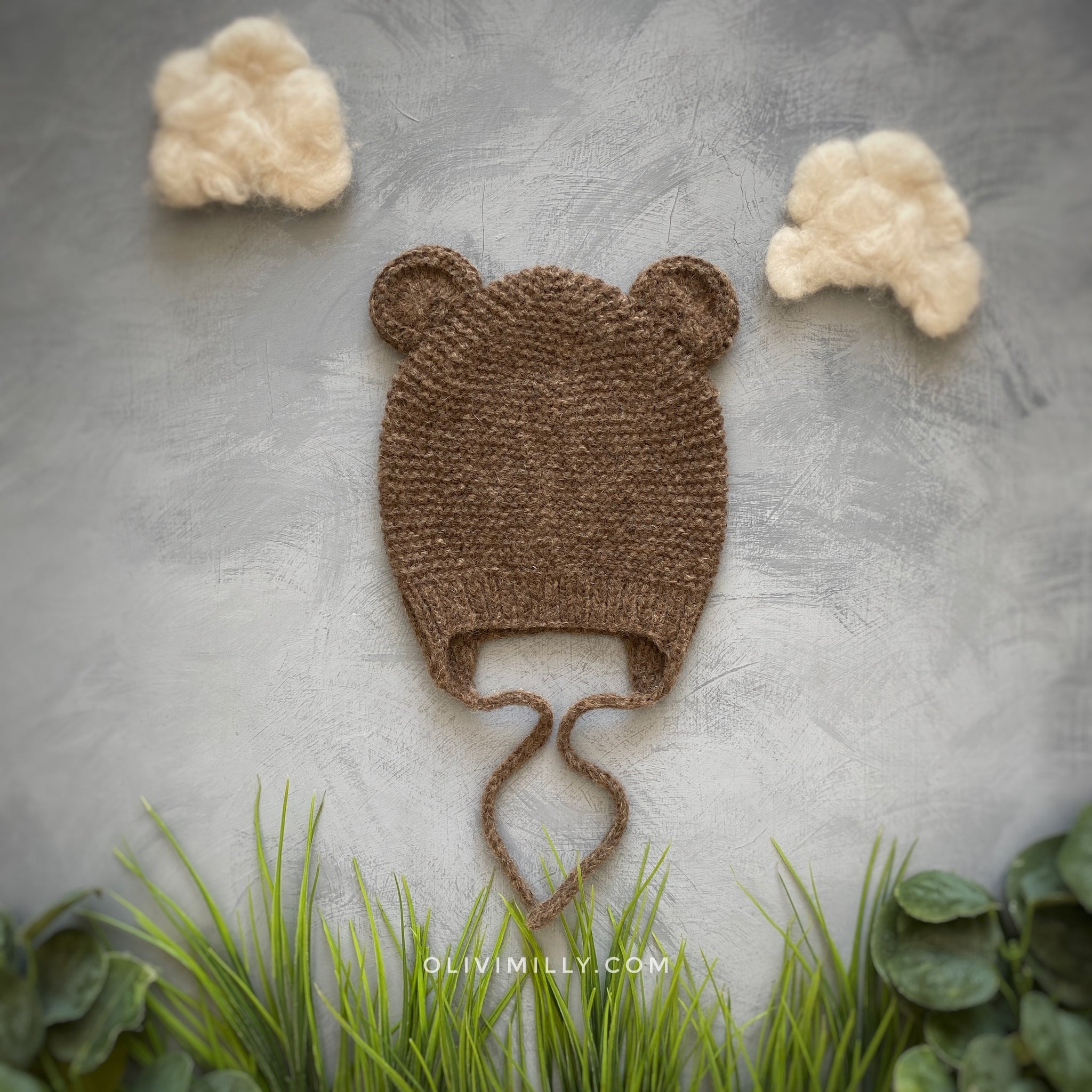 Bear hat |brown| in stock (1-2y)