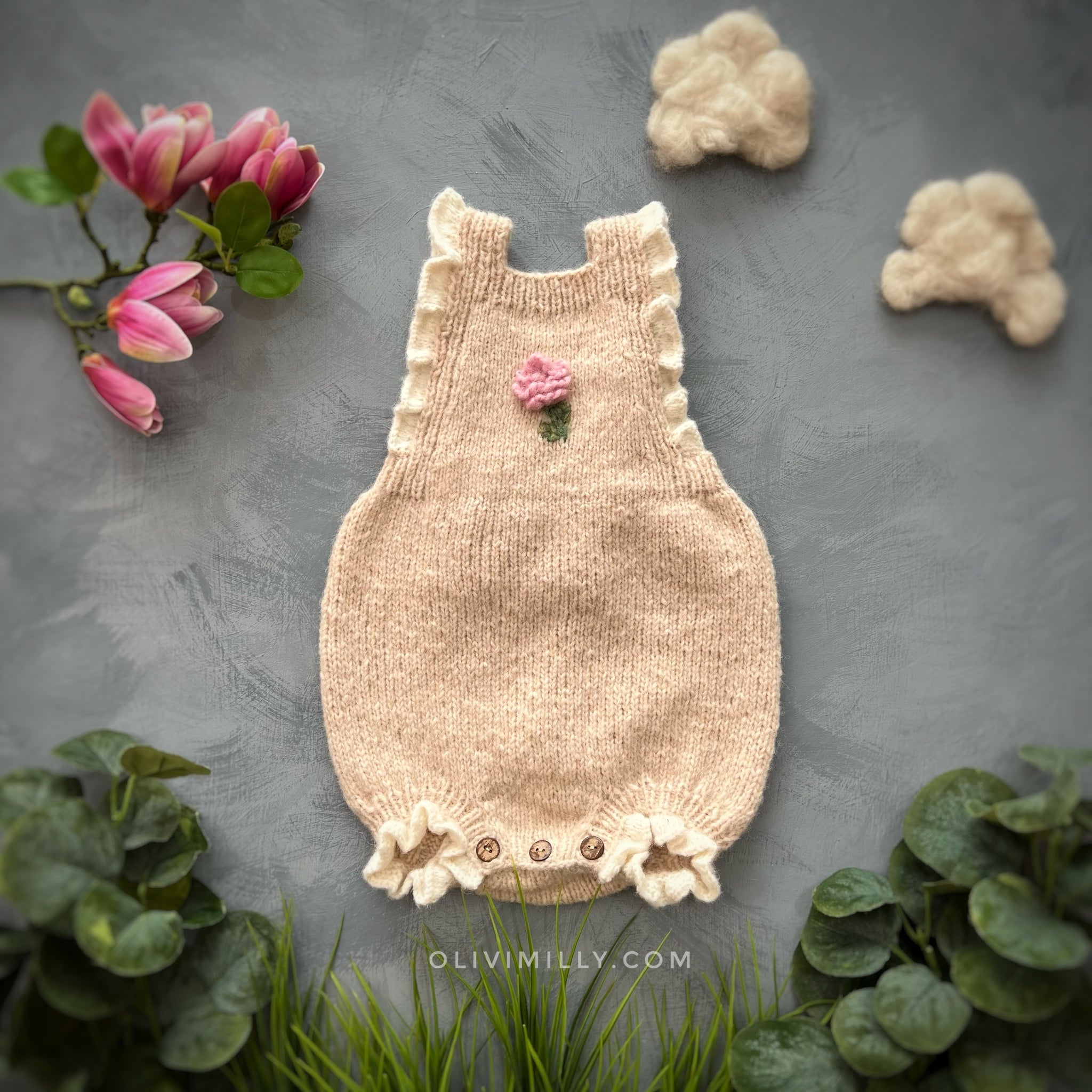 Roses romper | Wheat
