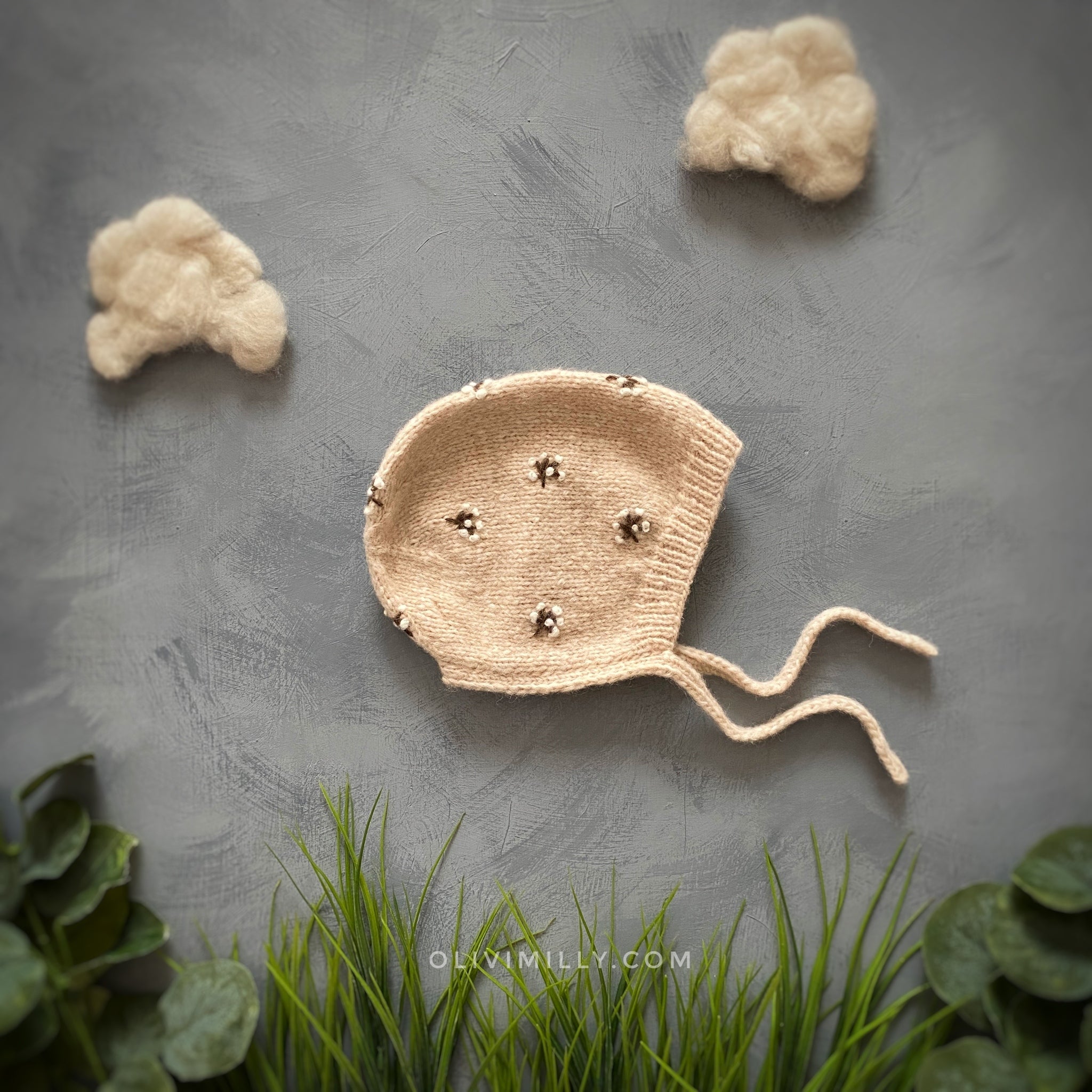 Flora bonnet | Wheat