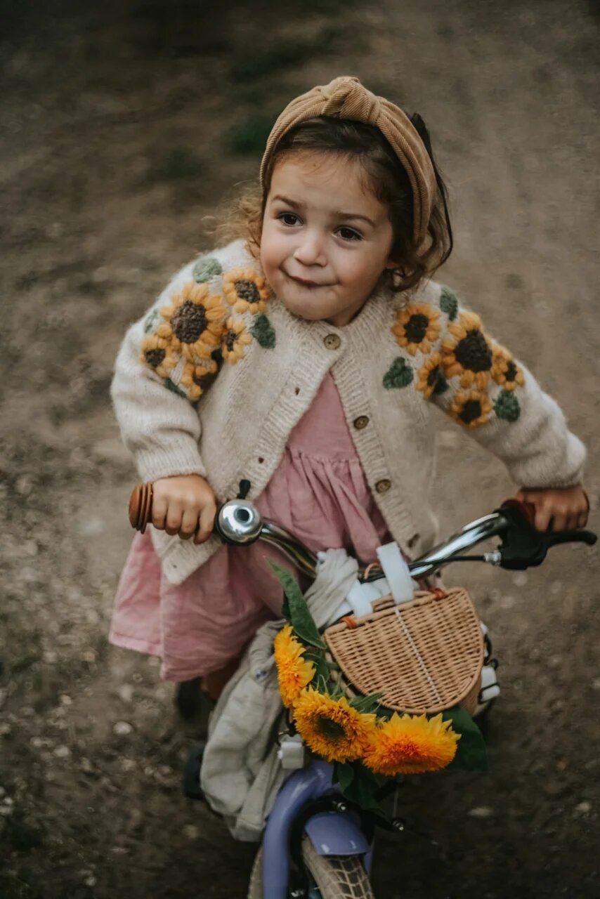Sunflowers cardigan | Wheat