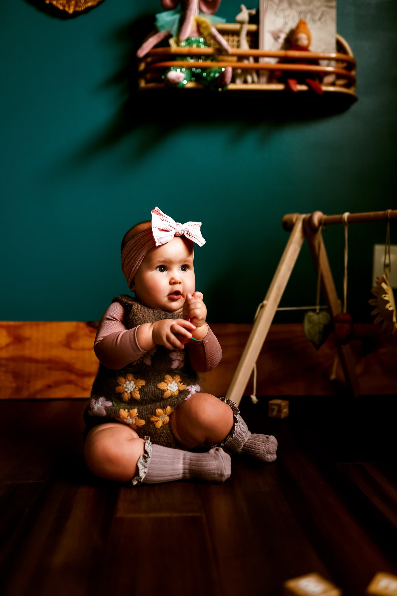 Flower Rain romper | Brown