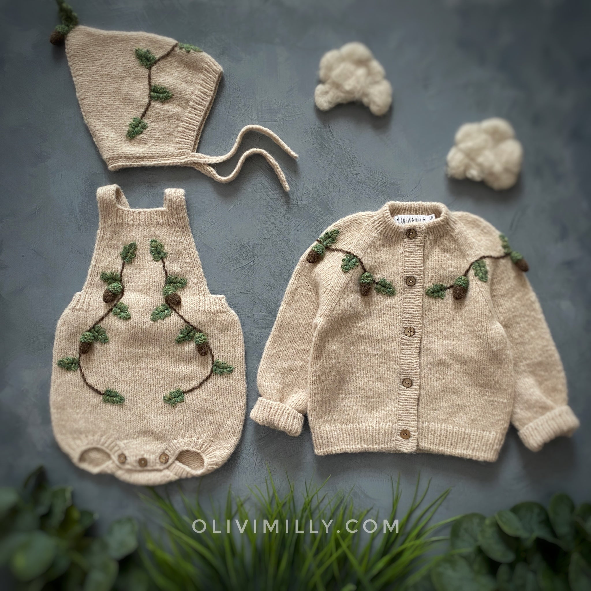 Acorns Romper | Wheat