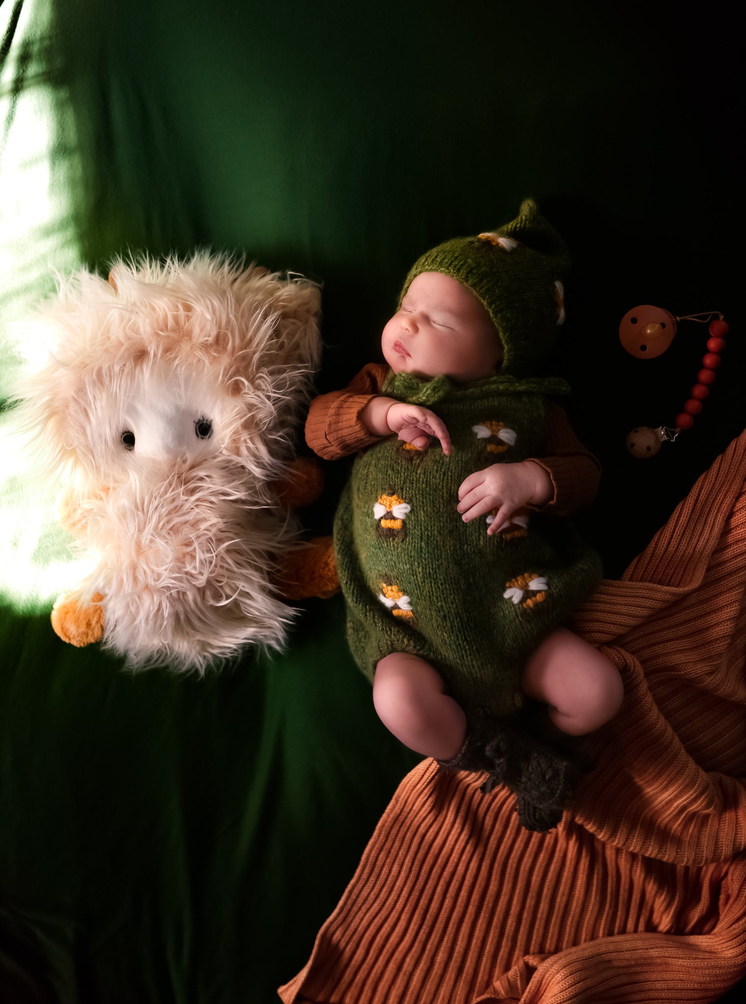 Bee romper | Moss Green | In Stock (0-3 mon)