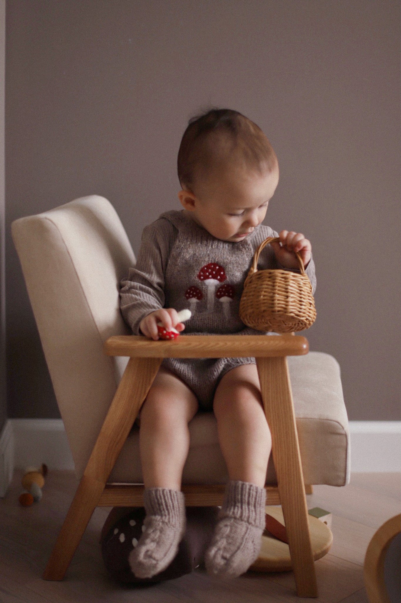 Mushrooms romper | Beigebrown