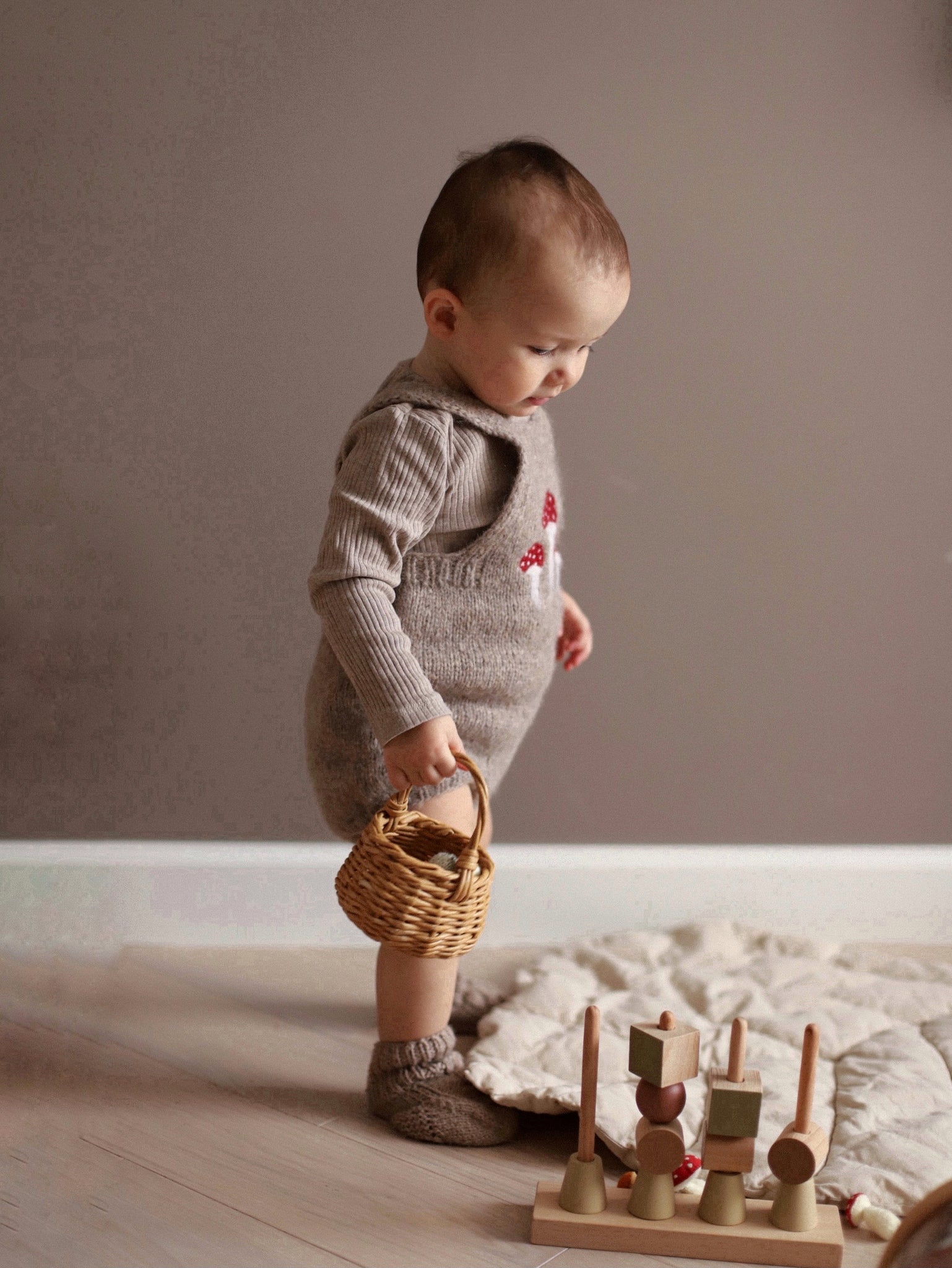 Mushrooms romper | Beigebrown
