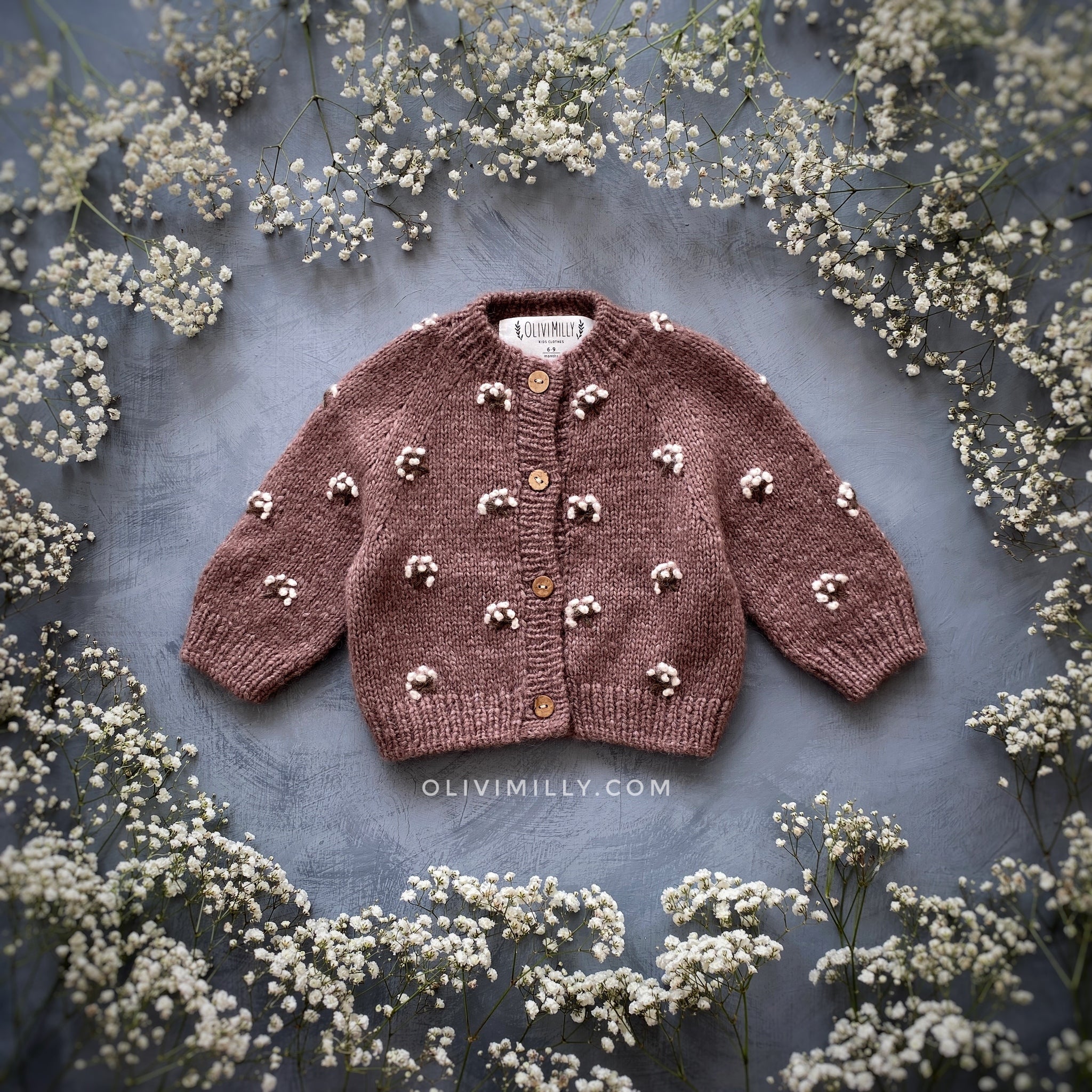 Flora cardigan | faded rose | In Stock