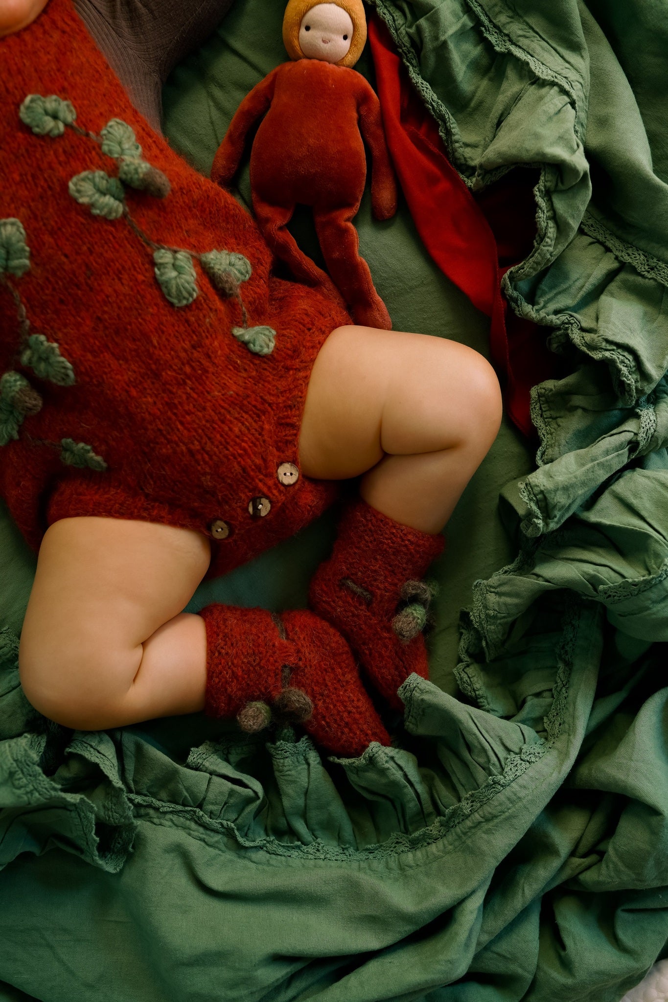 Acorns Booties | Red-orange