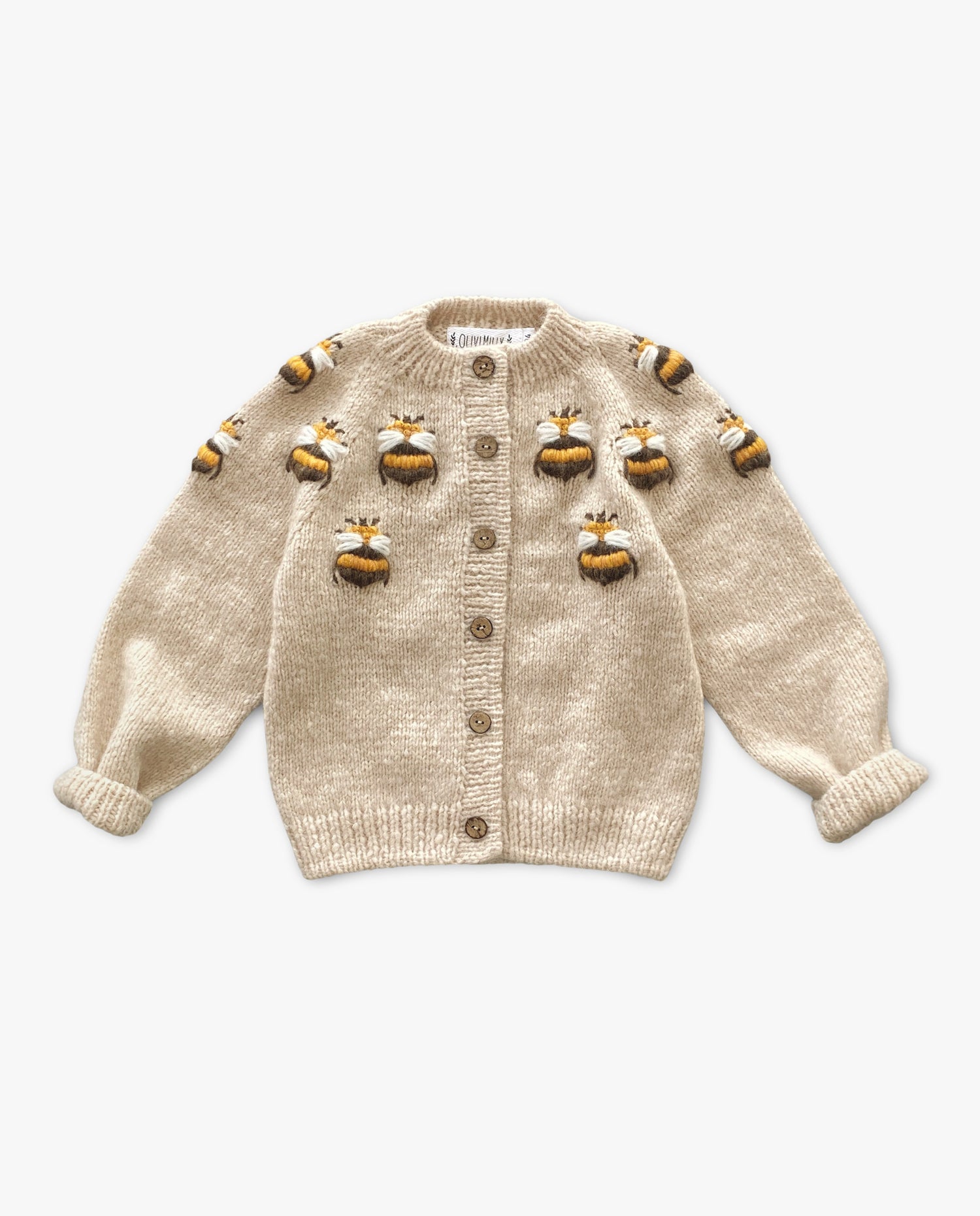 Bee cardigan | wheat