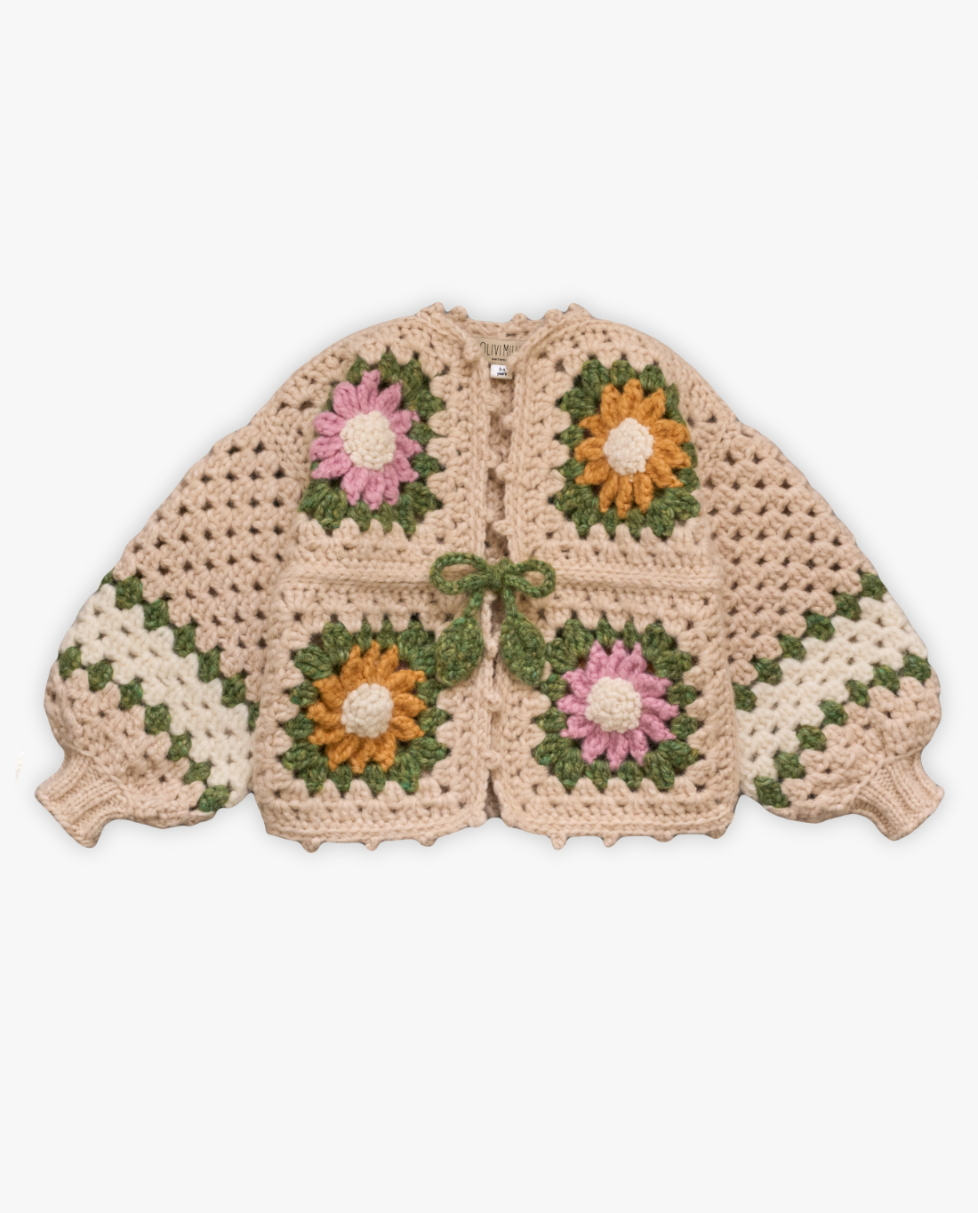 Granny square cardigan | Hand-Knitted Baby Alpaca Clothing