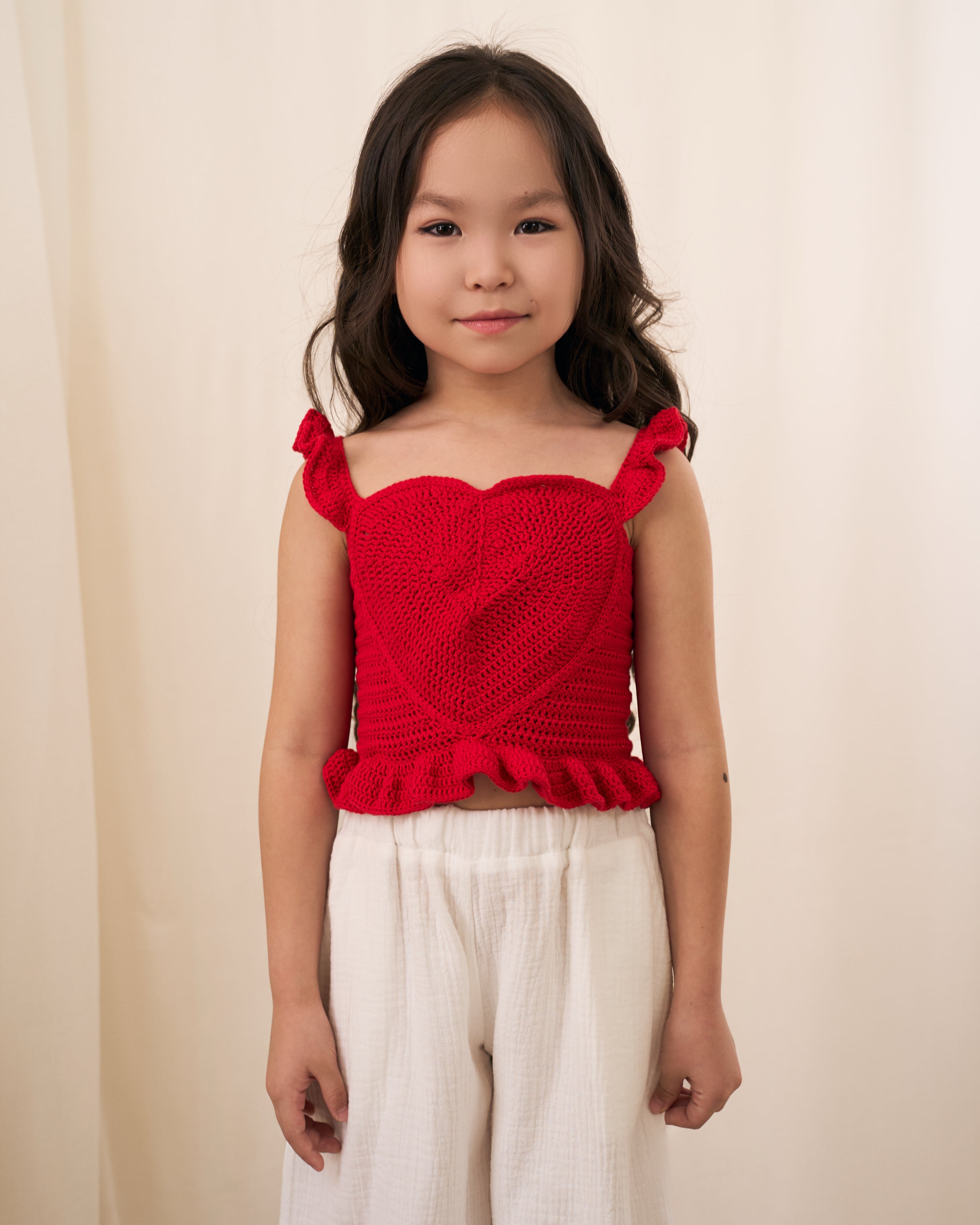 Heart Crochet Top | Red – OliviMilly