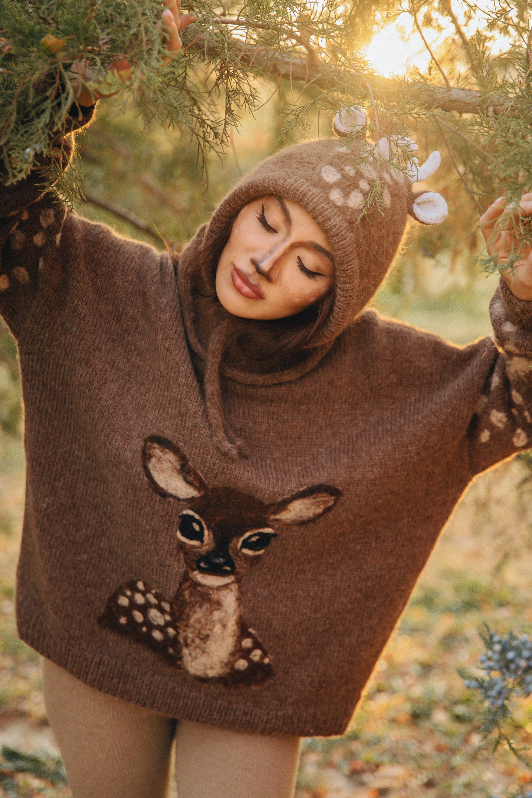 Adult Deer Jumper| Brown