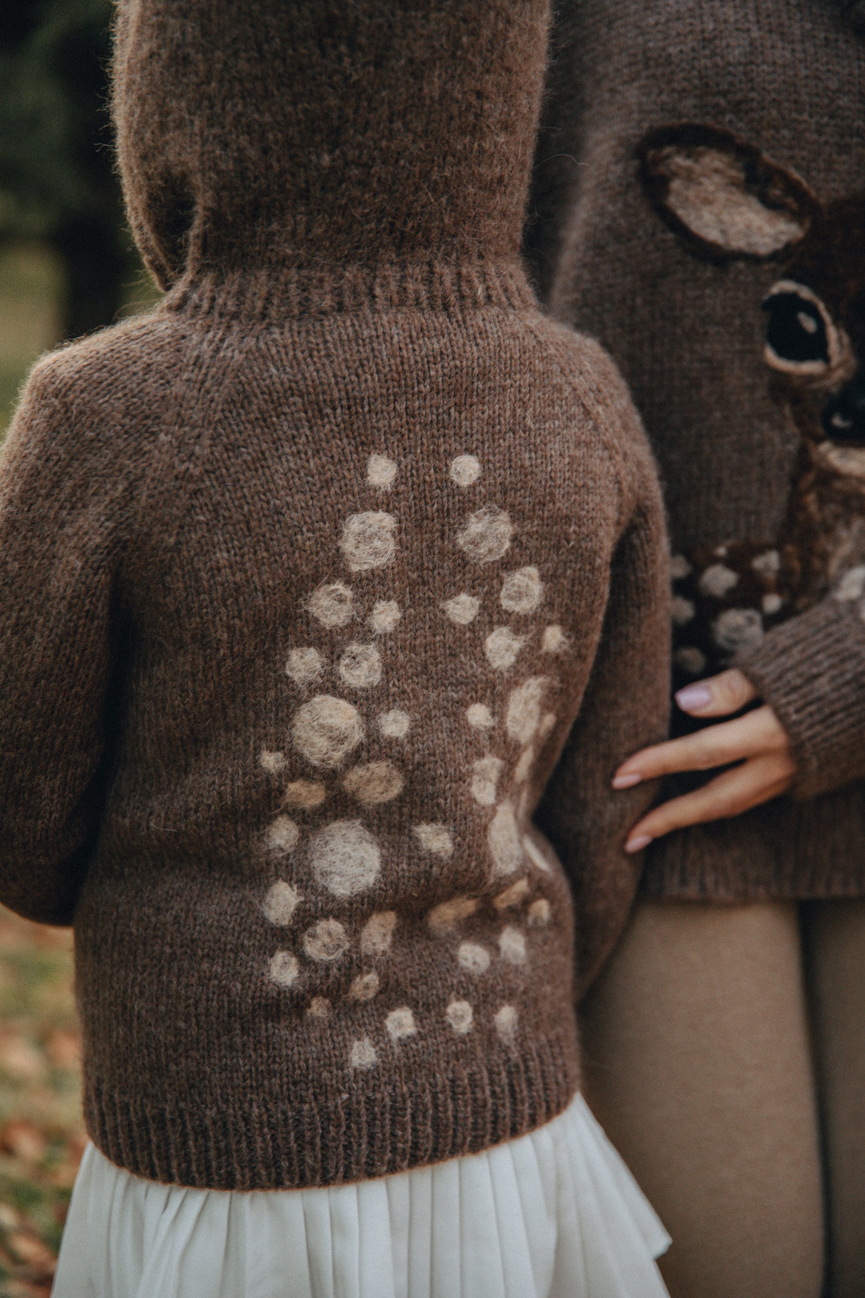 Deer Hooded Cardigan | Brown