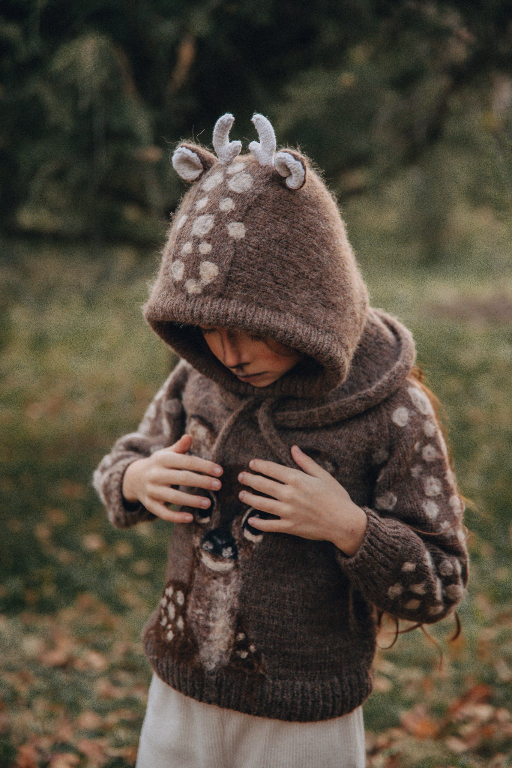 Deer Hooded Cowl | Brown