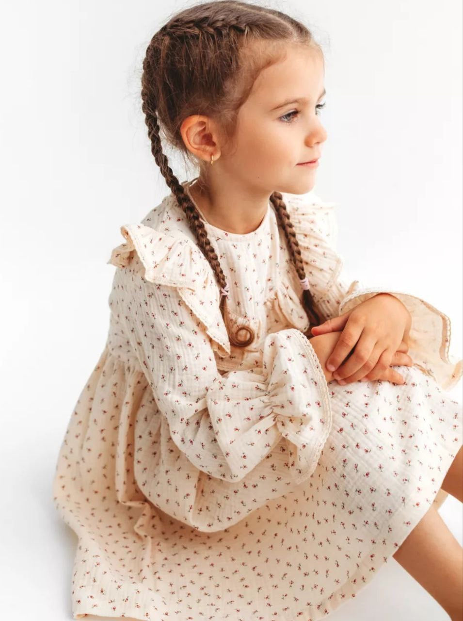 Flowers Dress | Beige | In Stock