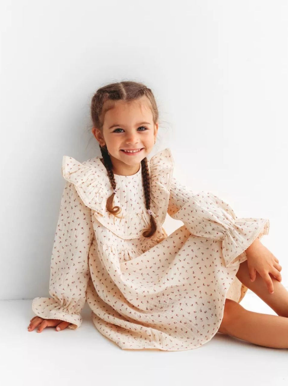 Flowers Dress | Beige | In Stock